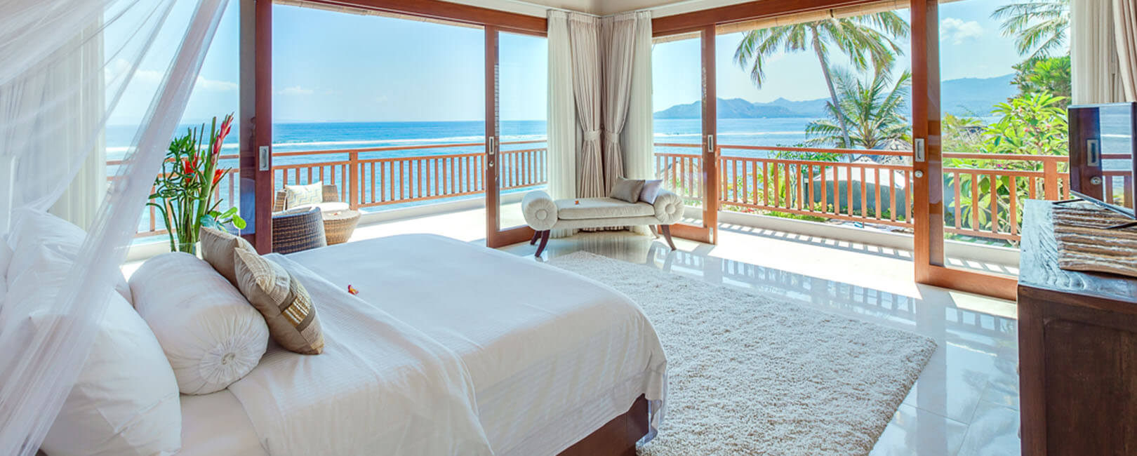 Tirta Nila - Views from oceanfront master bedroom